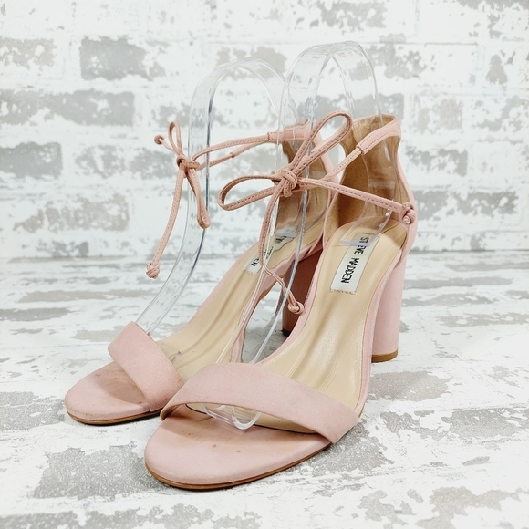 Steve Madden Pink Heeled Open Toe One Strap Pumps Sandals M490 - Picture 2 of 14